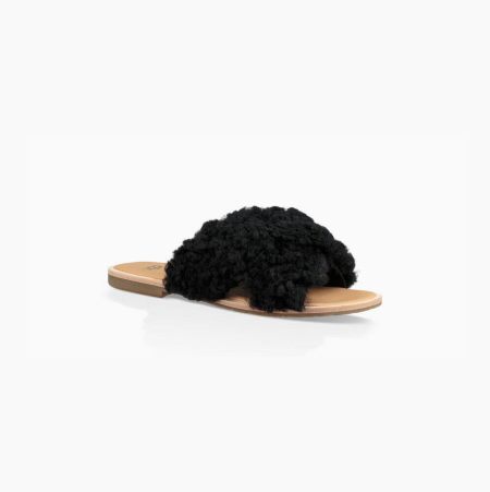 UGG Joni Black Slides for Women (IKME67549)